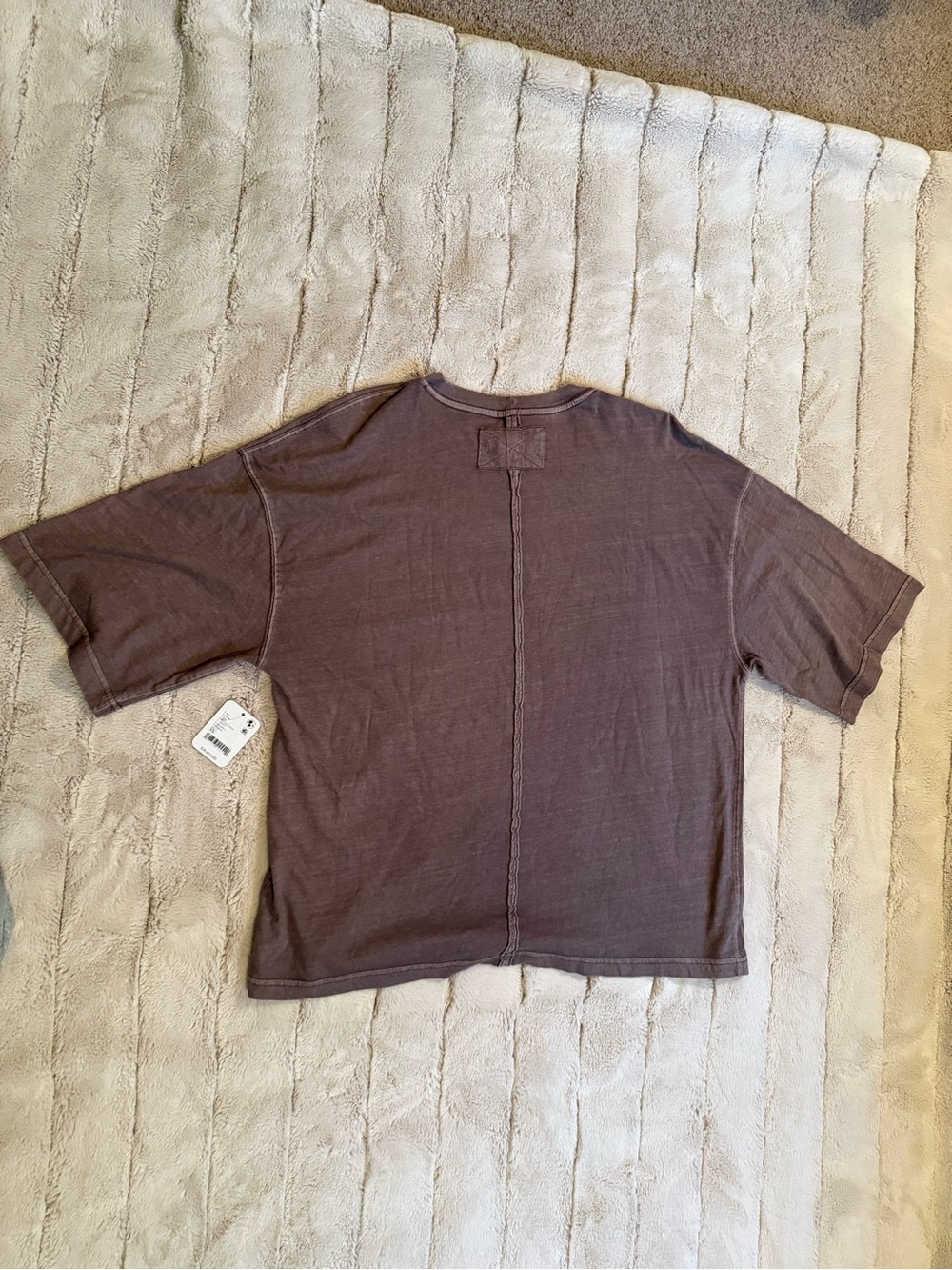 Free People Perfect Oversized Tee, Dusted Cocoa, Size XS - Picture 3 of 3